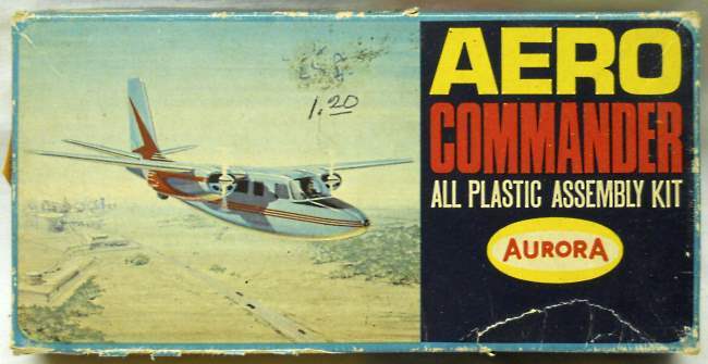 Aurora 1/81 Aero Commander 680, 285 plastic model kit